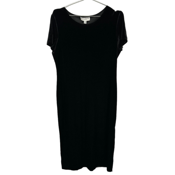 Vintage Dresses & Skirts - 1990's‎ Vintage Velvet Goth Maxi T-shirt Dress 18